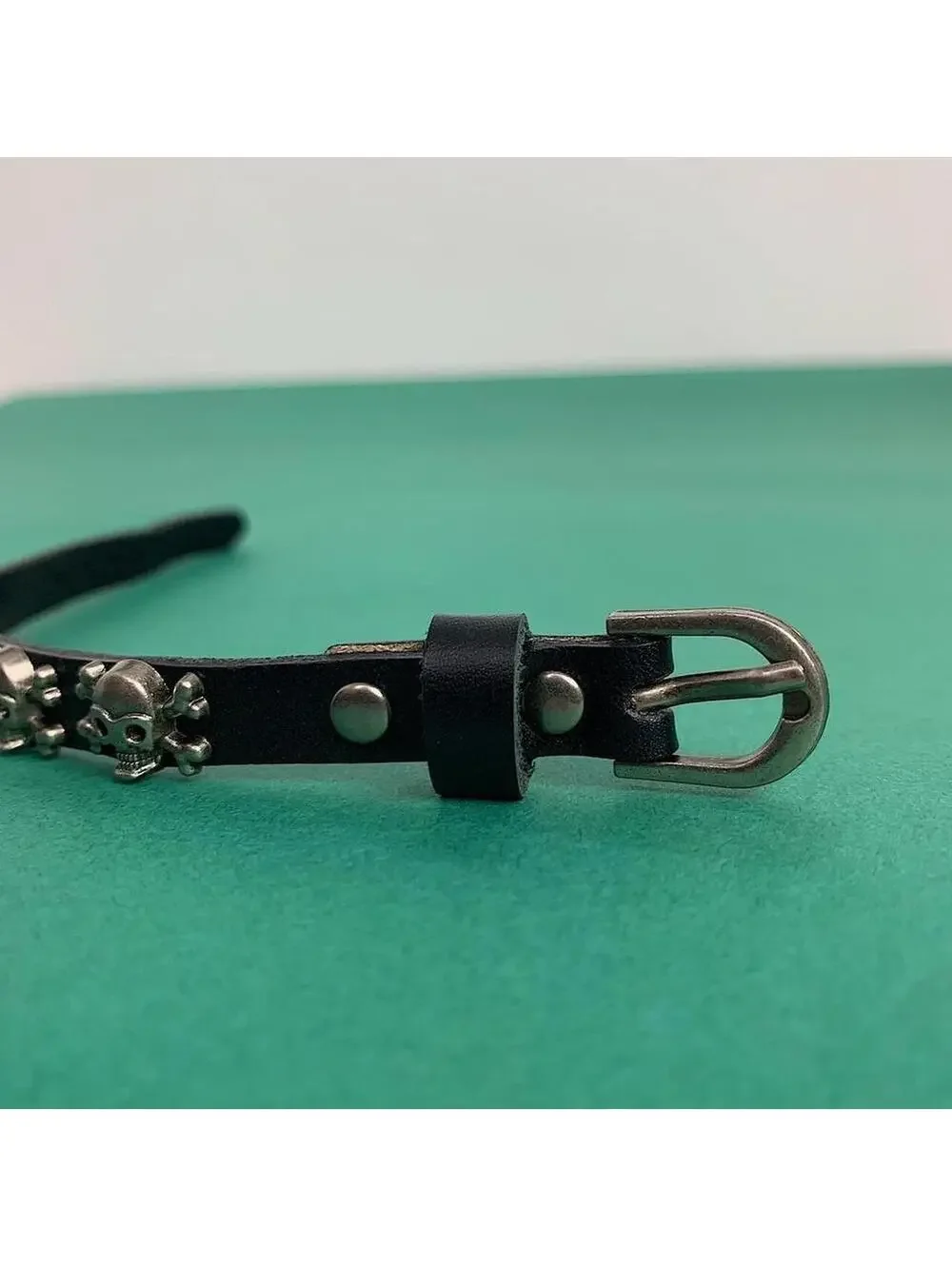 Y2k 2000s Cyberpunk skeleton grunge punk black bracelet